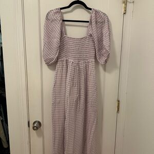 Christy Dawn The Katrina Dress in Lavender Gingham